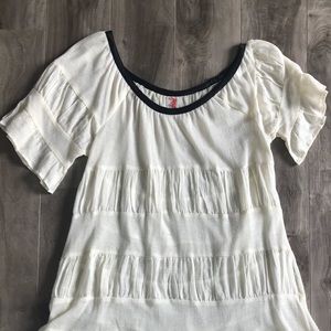 Free People off shoulder, uneven hem tunic